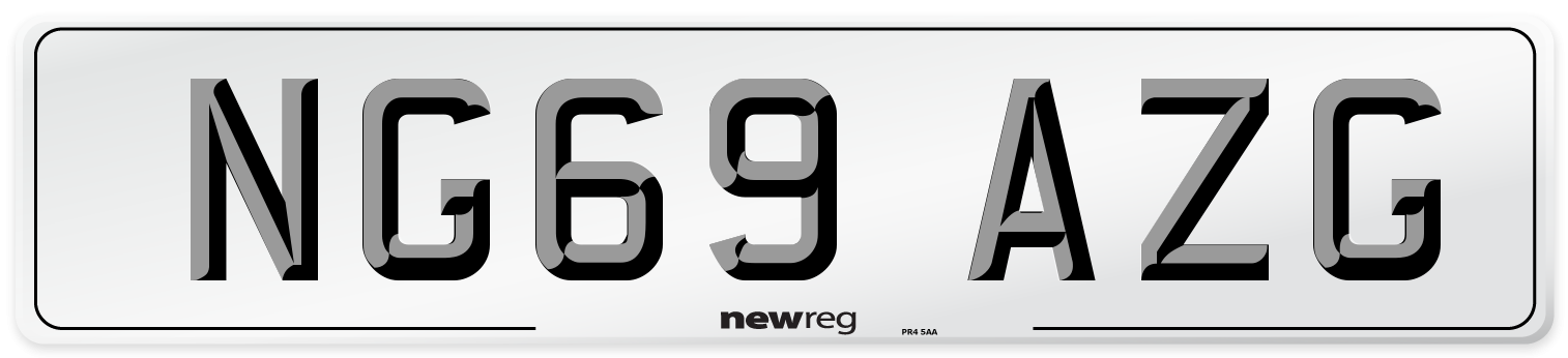 NG69 AZG Number Plate from New Reg
